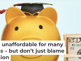 Private U.S. colleges and universities are charging an average of $44,961 in tuition for the 2025-26 school year. Catherine Lane/Moment via Getty Images